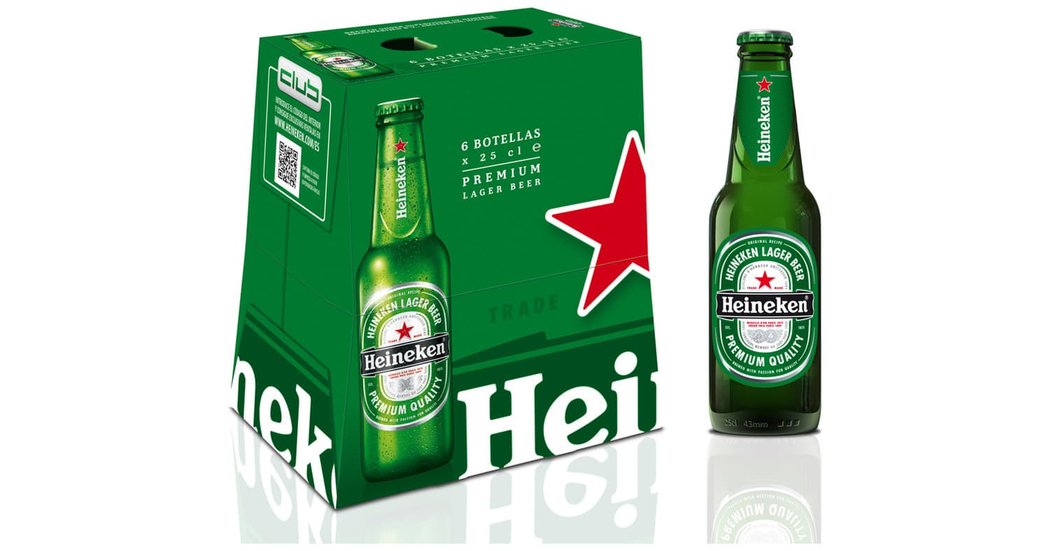 Heineken Bottle 250 ml Pack 6 Spanish